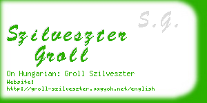 szilveszter groll business card